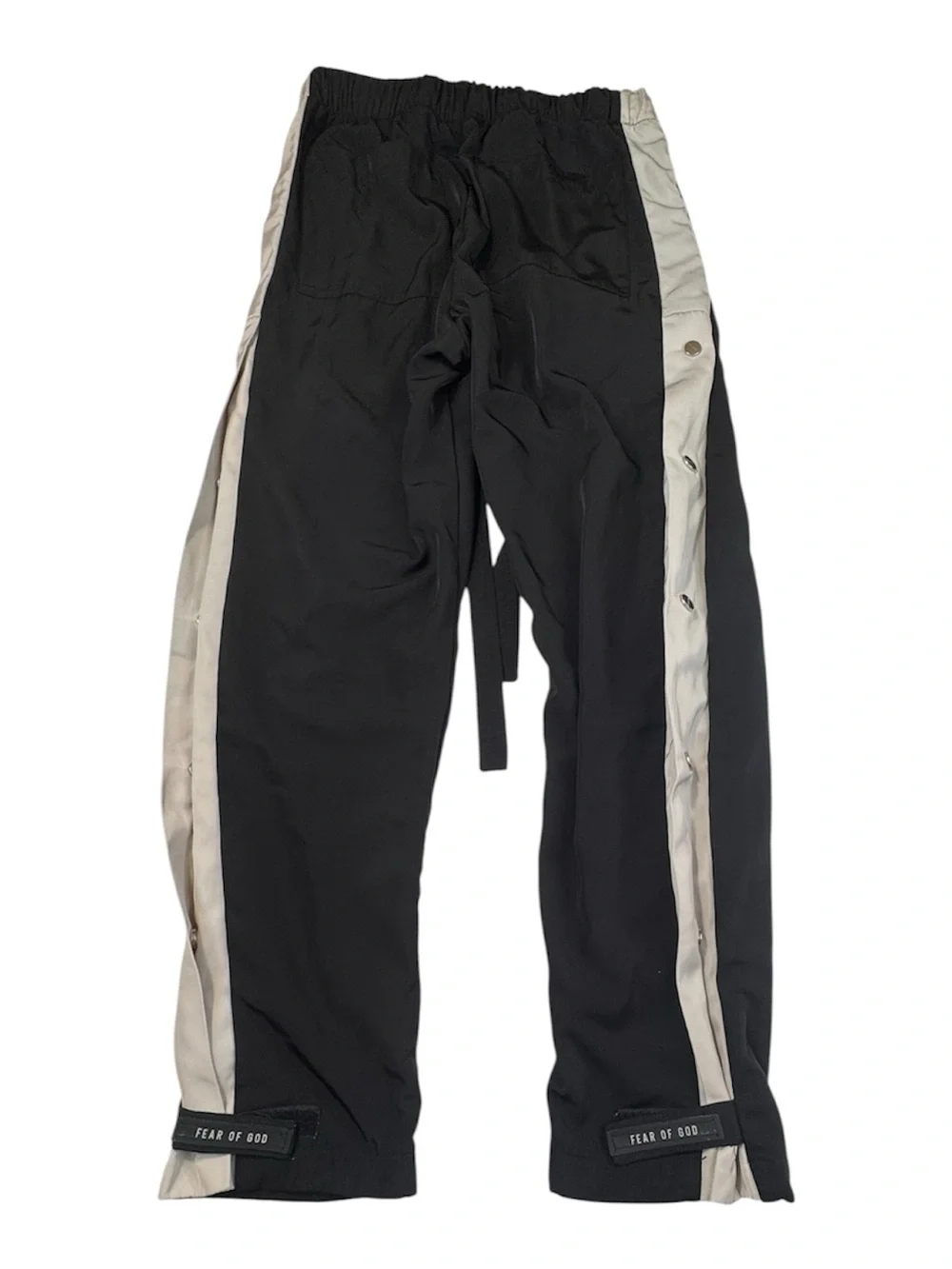 Fear of God Fifth Collection Tearaway Track Pants Men's XS Black Bone Snap Side